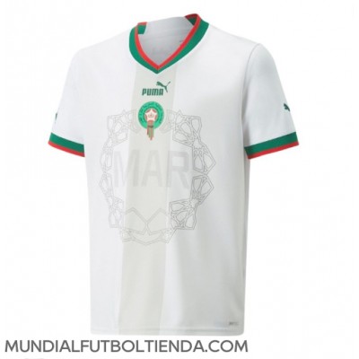 Camiseta Marruecos Segunda Equipación Replica Mundial 2022 mangas cortas